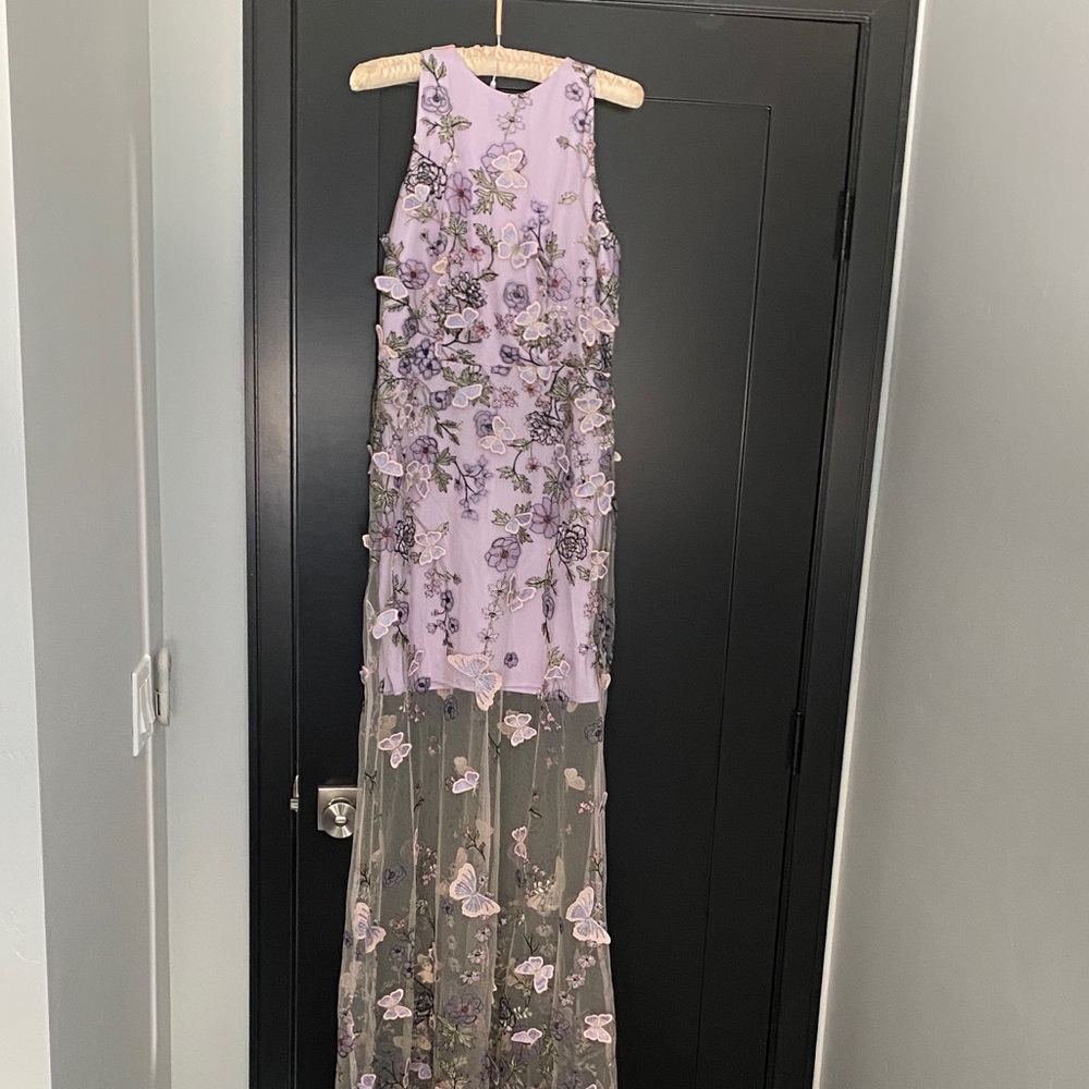 Saorla Embroidered Floral Butterfly Mesh Dress